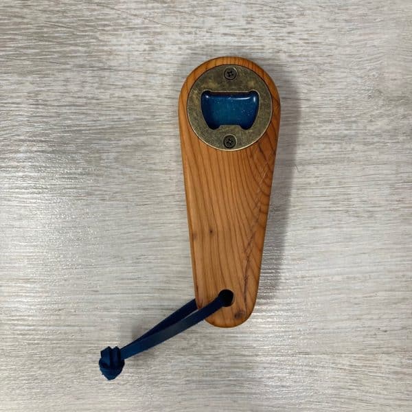 Bark Bottle Opener Large Yew Sapphire